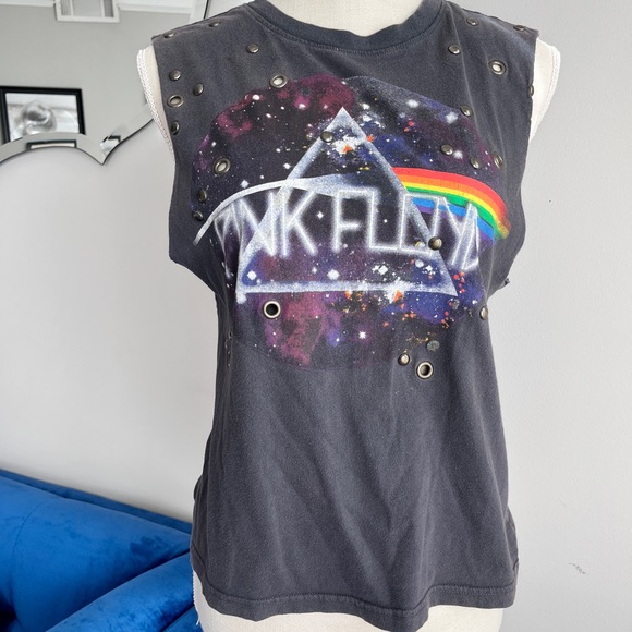 2013 Pink Floyd faded black / grey studded tank - Picture 1 of 6